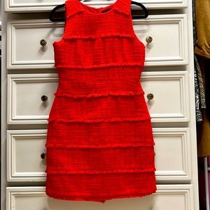 Orange red sleeveless dress